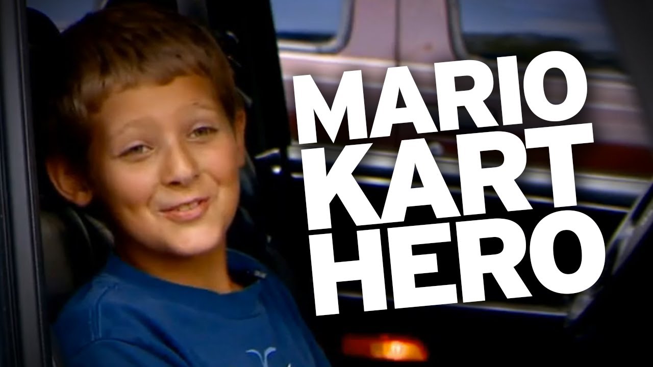 Kid saves grandma using mariokart