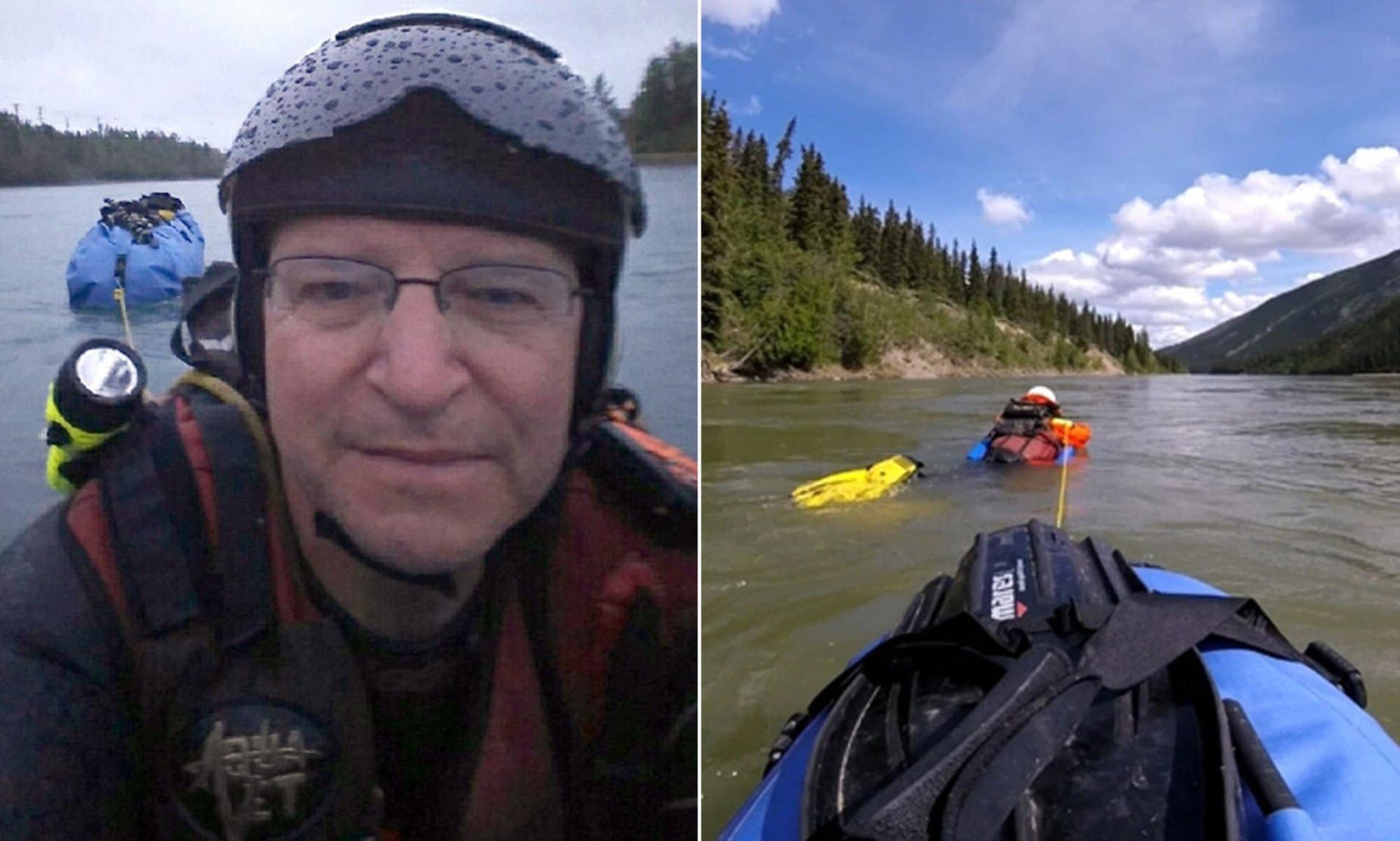 quebec man swims along yukon river