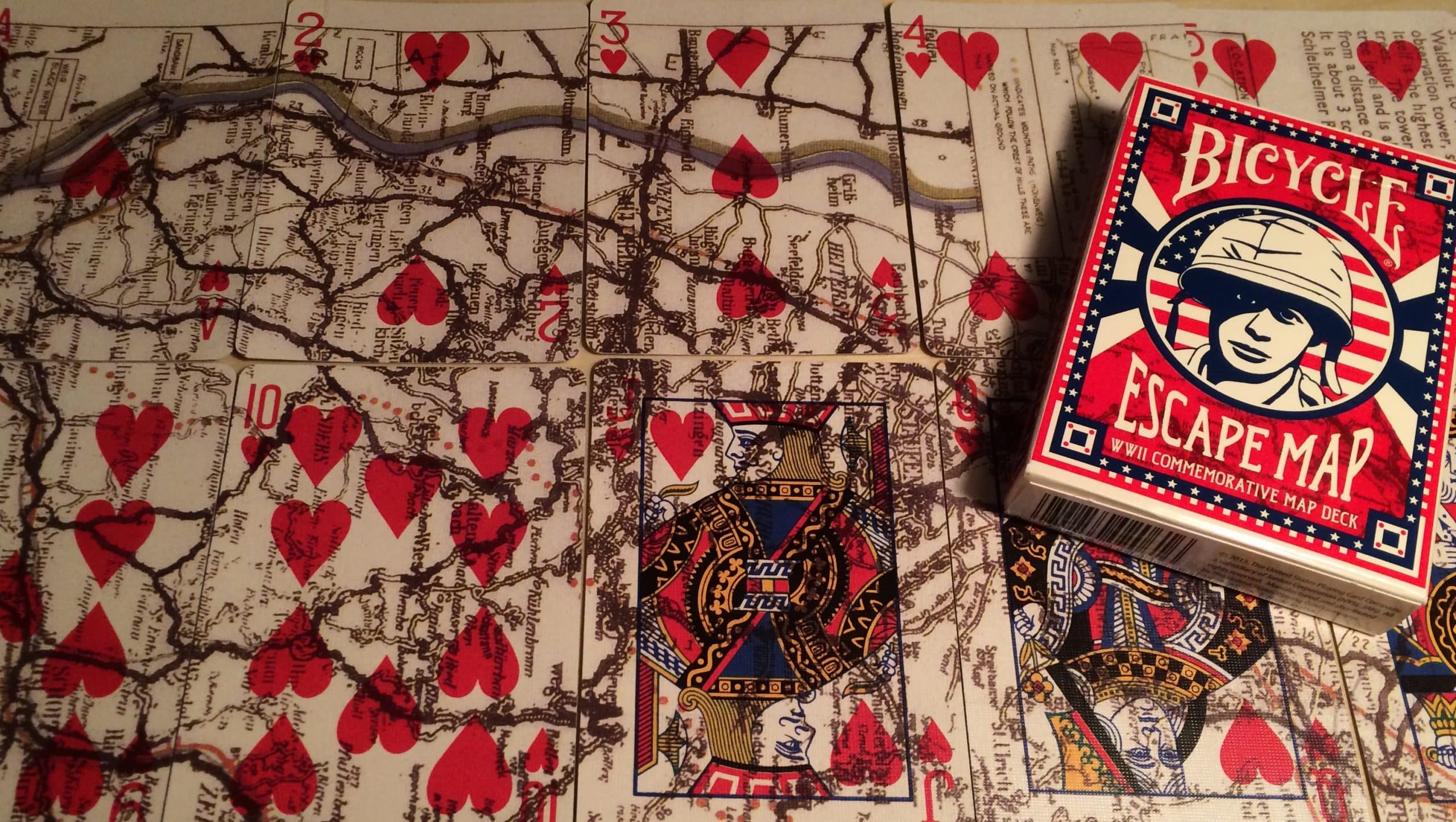 The wwII Map playing cards deck